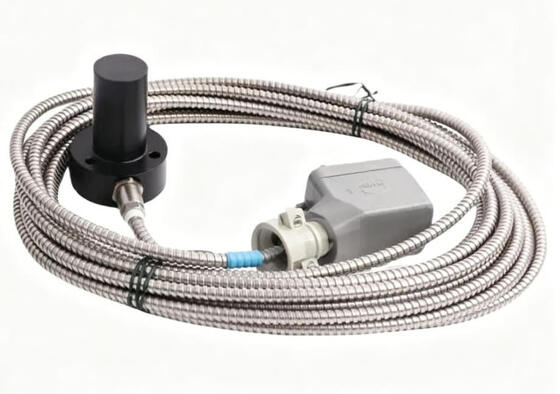 EPRO PR9268/202-000 Absolute Vibration Transducer Vertical Version ≤100°C with Armored 8m Cable and Harting Connector
